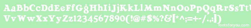 Ragg Font – White Fonts on Green Background