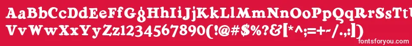 フォントRagg – 赤い背景に白い文字