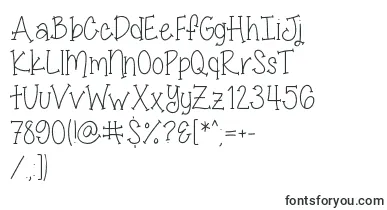 MissSmartyPantsSkinny font – Braille Fonts