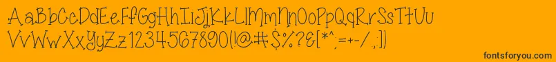 MissSmartyPantsSkinny Font – Black Fonts on Orange Background