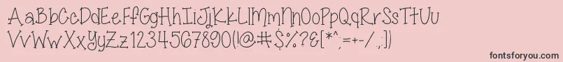 MissSmartyPantsSkinny Font – Black Fonts on Pink Background
