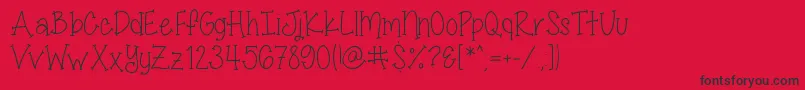 MissSmartyPantsSkinny Font – Black Fonts on Red Background