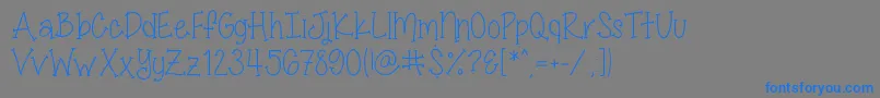 MissSmartyPantsSkinny Font – Blue Fonts on Gray Background