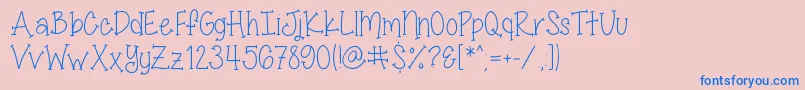 MissSmartyPantsSkinny Font – Blue Fonts on Pink Background