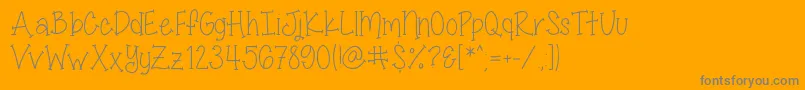 MissSmartyPantsSkinny Font – Gray Fonts on Orange Background