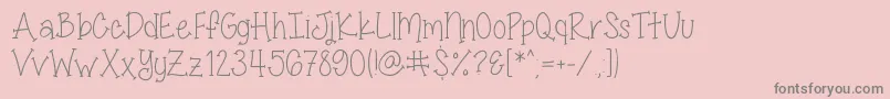 MissSmartyPantsSkinny Font – Gray Fonts on Pink Background