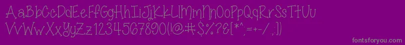 MissSmartyPantsSkinny Font – Gray Fonts on Purple Background