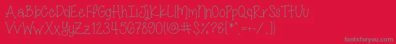 MissSmartyPantsSkinny Font – Gray Fonts on Red Background