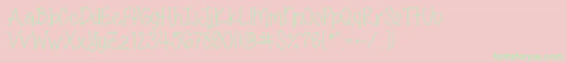 MissSmartyPantsSkinny Font – Green Fonts on Pink Background