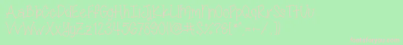 MissSmartyPantsSkinny Font – Pink Fonts on Green Background