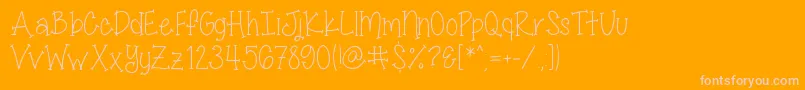 MissSmartyPantsSkinny Font – Pink Fonts on Orange Background