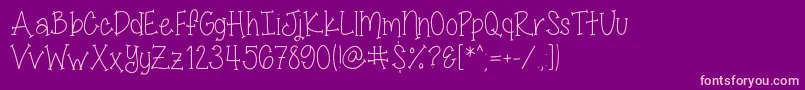 MissSmartyPantsSkinny Font – Pink Fonts on Purple Background