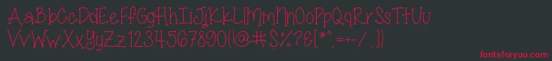 MissSmartyPantsSkinny Font – Red Fonts on Black Background