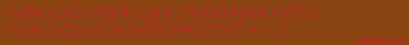 MissSmartyPantsSkinny Font – Red Fonts on Brown Background