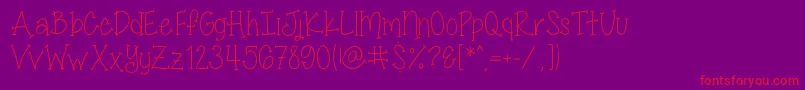 MissSmartyPantsSkinny Font – Red Fonts on Purple Background