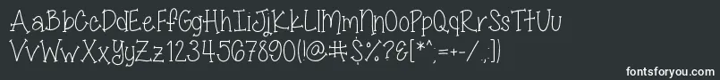 MissSmartyPantsSkinny Font – White Fonts on Black Background