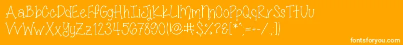 MissSmartyPantsSkinny Font – White Fonts on Orange Background