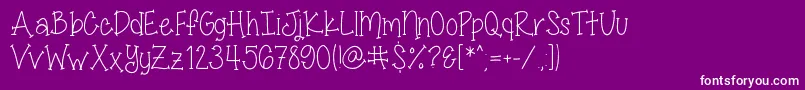 MissSmartyPantsSkinny Font – White Fonts on Purple Background