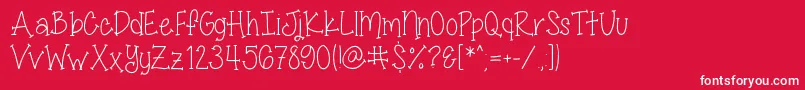 MissSmartyPantsSkinny Font – White Fonts on Red Background