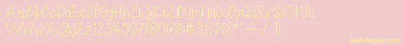 MissSmartyPantsSkinny Font – Yellow Fonts on Pink Background