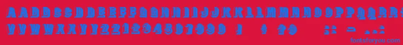 Doublefaces Font – Blue Fonts on Red Background