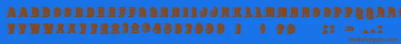 Doublefaces Font – Brown Fonts on Blue Background