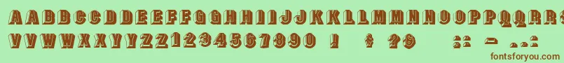 Doublefaces Font – Brown Fonts on Green Background