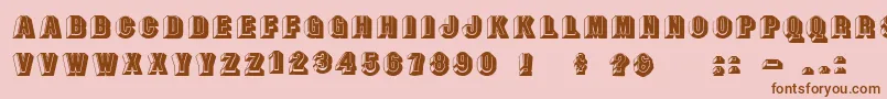 Шрифт Doublefaces – коричневые шрифты на розовом фоне