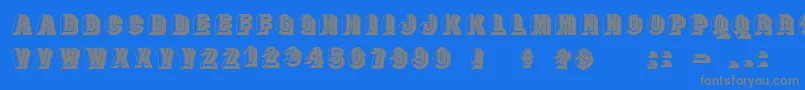 Doublefaces Font – Gray Fonts on Blue Background