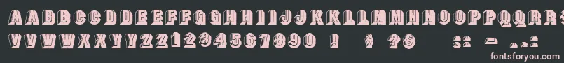 Doublefaces Font – Pink Fonts on Black Background