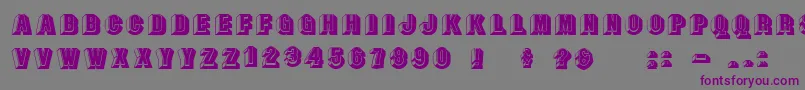 Doublefaces Font – Purple Fonts on Gray Background