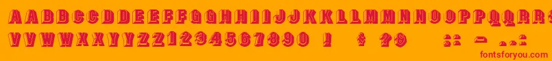 Шрифт Doublefaces – красные шрифты на оранжевом фоне