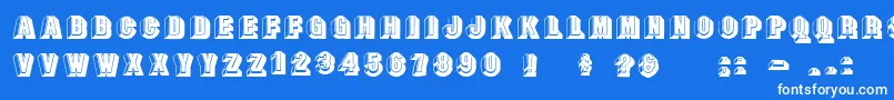 More about Doublefaces Font Doublefaces Font – White Fonts on Blue Background
