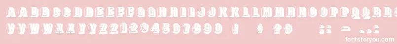 Doublefaces Font – White Fonts on Pink Background