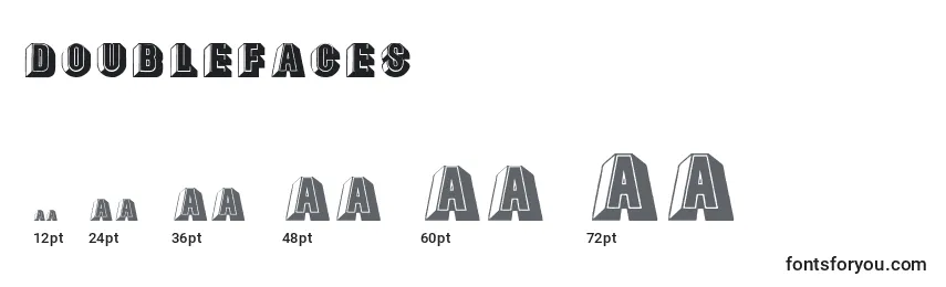 Doublefaces Font Sizes