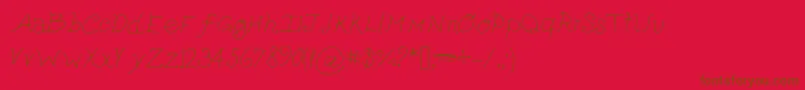Cutepickle Font – Brown Fonts on Red Background