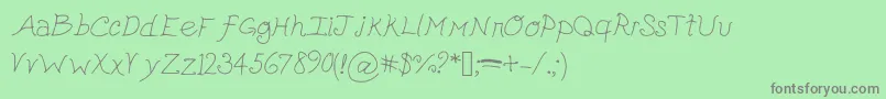 Cutepickle Font – Gray Fonts on Green Background