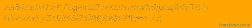 Cutepickle Font – Gray Fonts on Orange Background