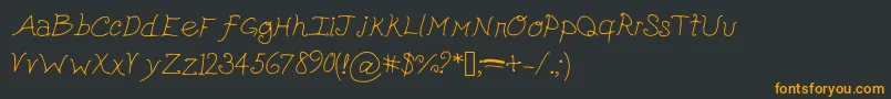Cutepickle Font – Orange Fonts on Black Background