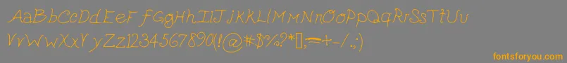 Cutepickle Font – Orange Fonts on Gray Background