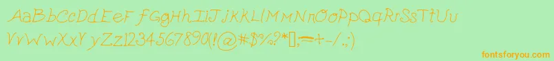 Cutepickle Font – Orange Fonts on Green Background