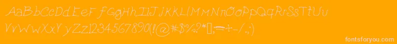 Cutepickle Font – Pink Fonts on Orange Background