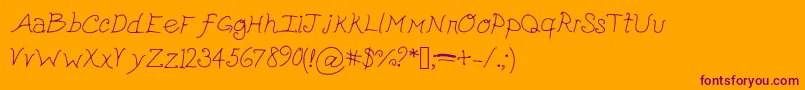 Cutepickle Font – Purple Fonts on Orange Background