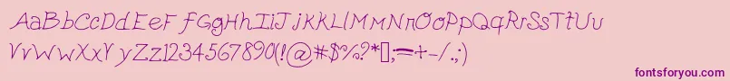Cutepickle Font – Purple Fonts on Pink Background