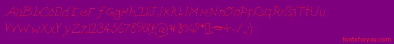 Cutepickle Font – Red Fonts on Purple Background