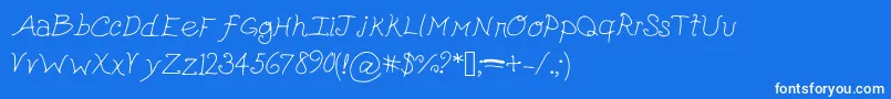 Cutepickle Font – White Fonts on Blue Background