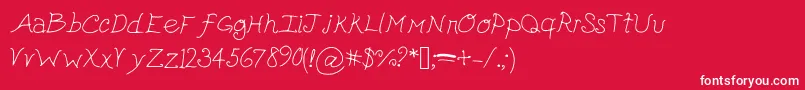 Cutepickle Font – White Fonts on Red Background