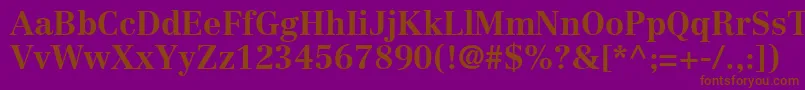 CenturyRepriseSsiBold Font – Brown Fonts on Purple Background