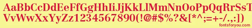 CenturyRepriseSsiBold Font – Red Fonts on Yellow Background