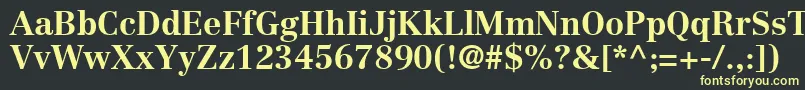 フォントCenturyRepriseSsiBold – 黒い背景に黄色の文字